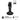 Gamma+ Boosted UP Clipper - Schwarzer Haarschneider auf Ladestation mit USB-Kabel.