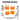 Gamma+ Doppel Magnetisches Aufsteckkammset Orange: Bild zeigt Set mit 4 magnetischen Aufsätzen für Haarschneidemaschinen.