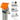 Gamma+ Tight Guards Doppel Magnetisches Aufsteckkammset Orange. Detailaufnahme des Kamms auf Haarschneidemaschine.